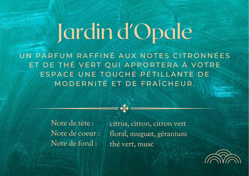 Un parfum raffiné aux notes citronnées et de thé vert qui apportera à votre espace une touche pétillante de modernité et de fraîcheur.