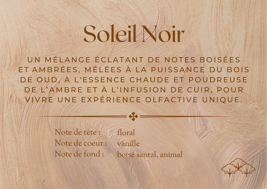 Un mélange éclatant de notes boisées et ambrées, mêlées à la puissance du bois de Oud, à l'essence chaude et poudreuse de l’ambre et à l'infusion de cuir, pour vivre une expérience olfactive unique.